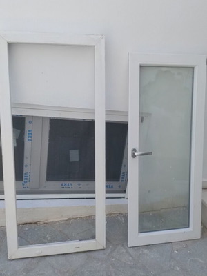 2 PVC Veka window frames