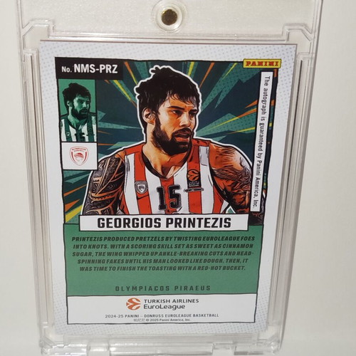 2024-25 Donruss Euroleague NET Marvels card signed by Georgios Printezis new