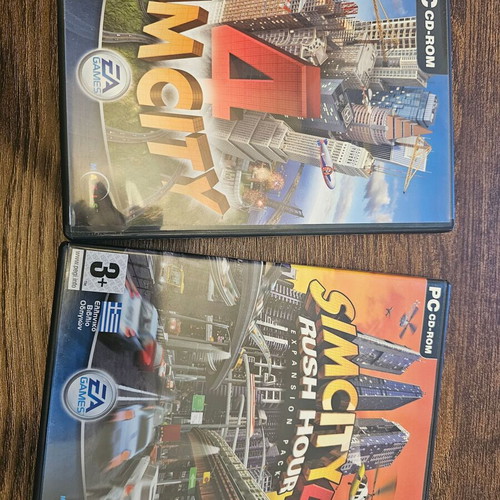 Sim City 4 and Sim City 4 Rush Hour Expansion Pack PC like new