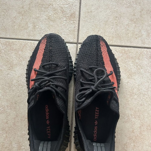 Yeezy 350 V2 Core black-red sneakers size 44 2/3 like new