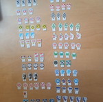 Cardboard badges of 28 German football teams, 106 pieces