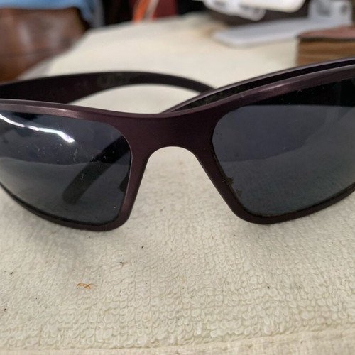 Gatorz Wraptor vintage sunglasses used, aluminum, dark purple frame