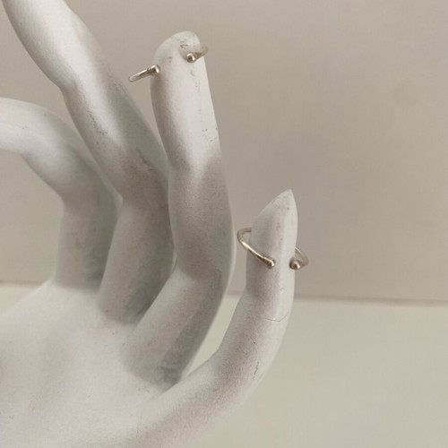 Silver hoops for upper ear, like new