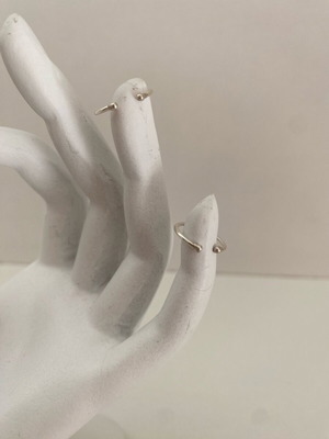 Silver hoops for upper ear, like new