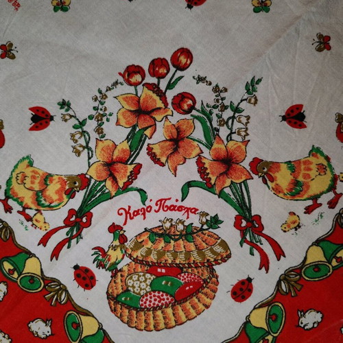 Easter scarf retro used