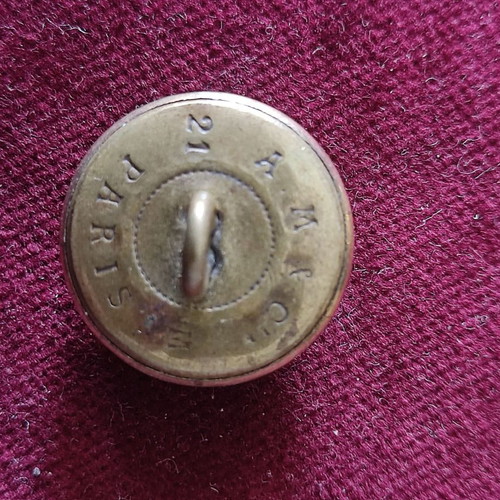 Bronze French navy buttons used, circa 1900, set of 10