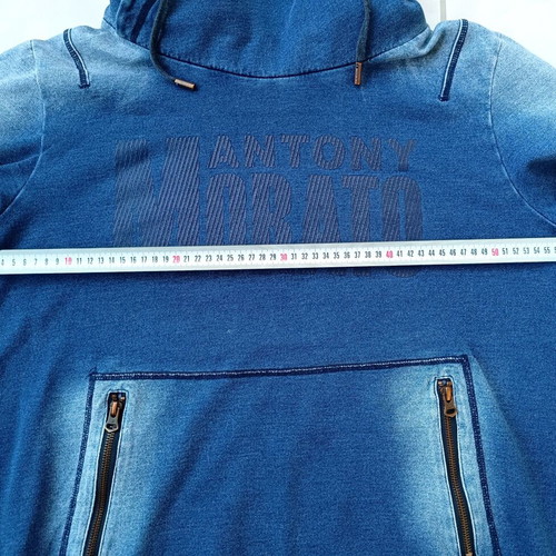 Antony Morato Denim Look Sweatshirt XXL like new, white and blue