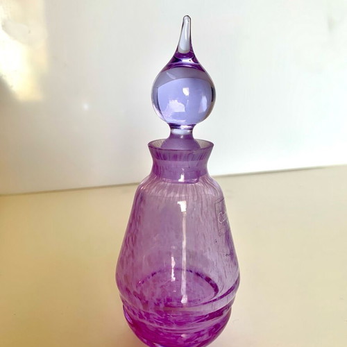 Hand Blown Glass Bottle like new for Holy Water from Malta