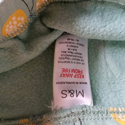 Marks and Spencer fleece pants 9-12 months like new