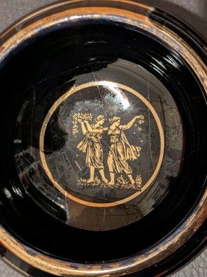 Βάζο χρυσό 24Κ με καπάκι χειροποίητο μεταχειρισμένο