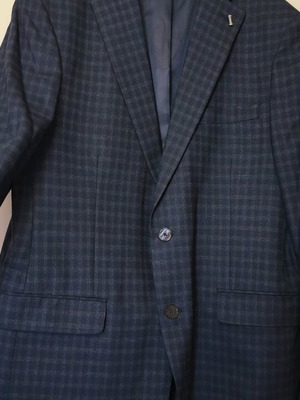 Zara Ανδρικό σακάκι κάρω μπλε με γκρι σαν καινούργιο, μέγεθος 50