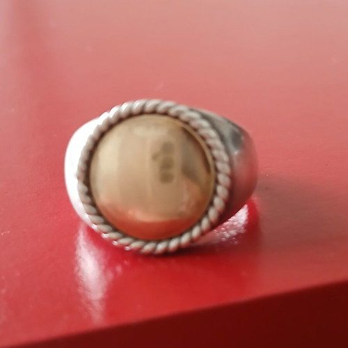 Ring 925 silver and 750 gold like new, size 55