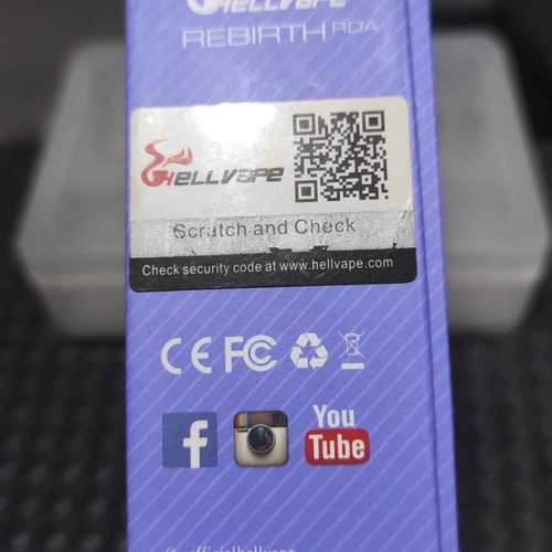 Rebirth RDA 24mm used Hellvape silver atomizer