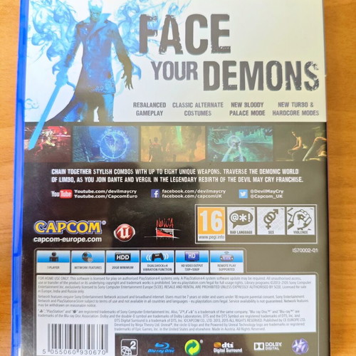 Devil May Cry Definitive Edition PS4 used, action adventure puzzle