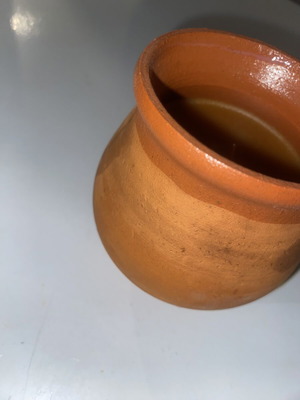 Ceramic clay candle jar