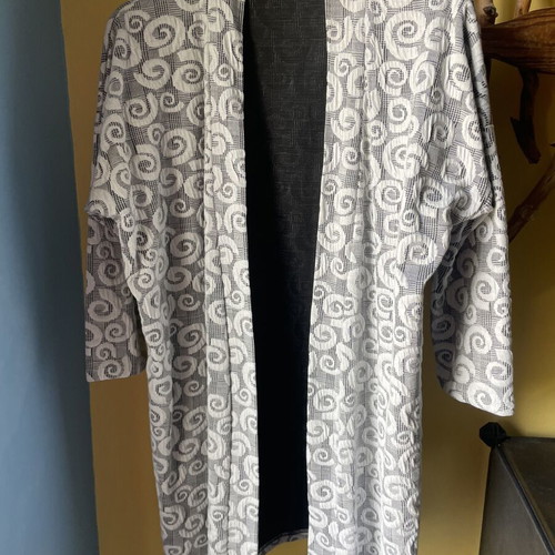 Cotton cardigan coat XL used, gray, 3/4 sleeve