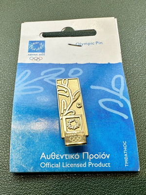 Olympic Pin Athens 2004 with Olive Wreath new