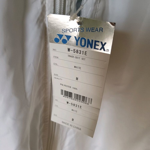 Yonex sports tracksuit white with black design size M men's new
