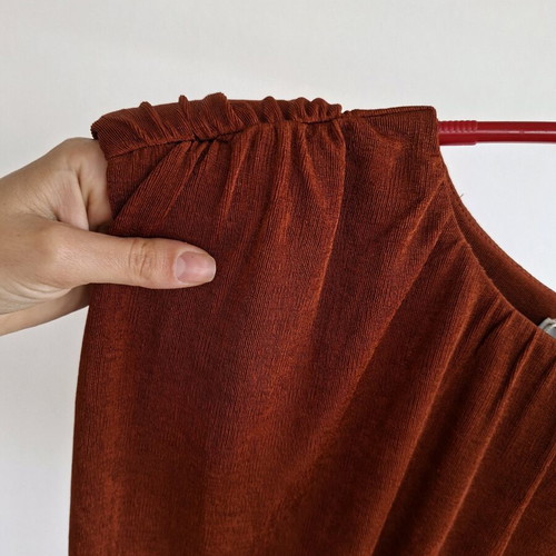 Vera Wang New Crop Blouse Dark Dirty Orange Size S