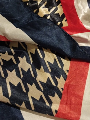 Silk-type scarf 90x95 new, polyester with silk feel
