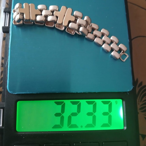925 silver and 585 gold bracelet, 18 cm, 32 g, Follei Folli