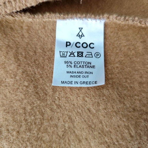 Men's oversized P/COC teddy jacket like new, brown, size S