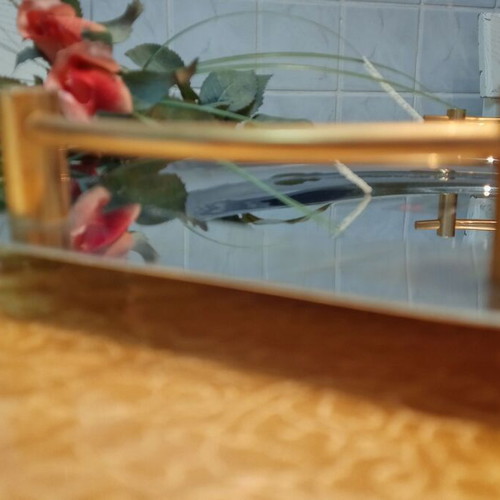 Vianox serving tray with 24K gold handles like new