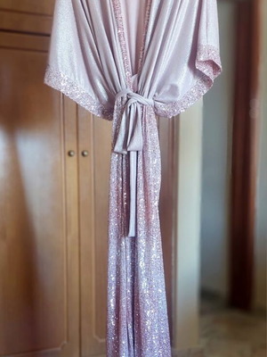 Рокля Kimono Dusty Pink от Mya Collection by Dimitra Nika като нова, размер M/L