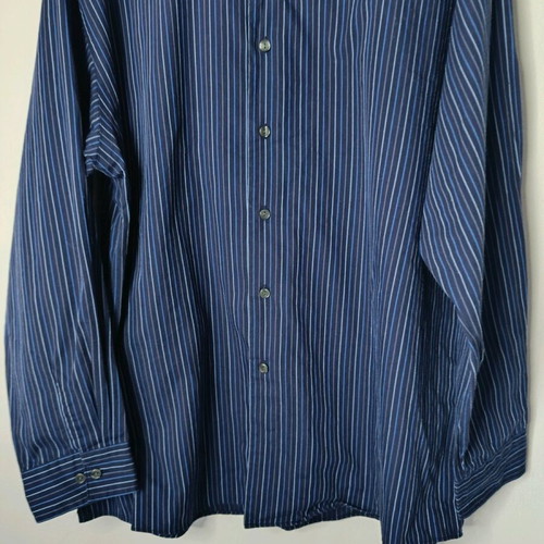 Kenneth Cole Reaction men's striped shirt XL like new, blue