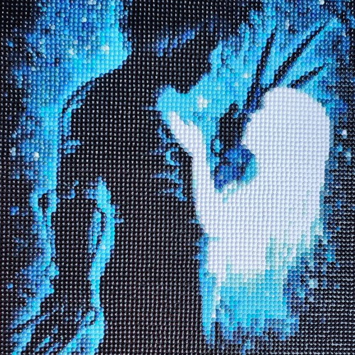 Diamond painting canvas 'Edward Scissorhands' new, handmade 30x40 cm