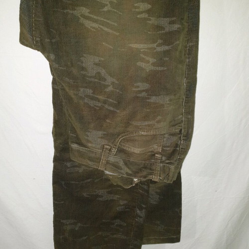 Corduroy men's pants with military pattern like new, Replica, green