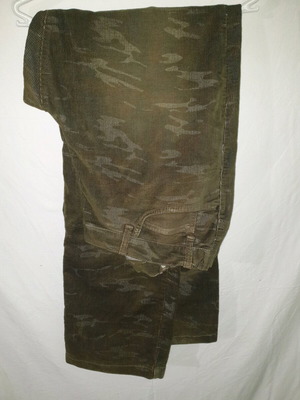 Corduroy men's pants with military pattern like new, Replica, green