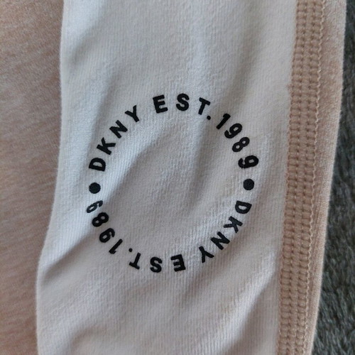 DKNY sports capri leggings medium beige and white like new