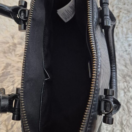 Aldo Satchel Shoulder Bag Black Faux Leather Like New