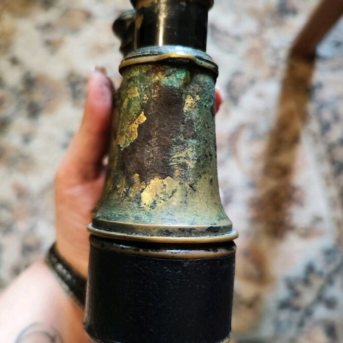 Military vintage binoculars used, jumelle marine 19th-20th century