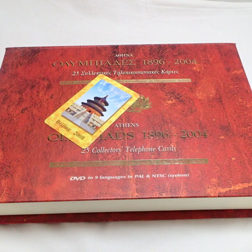 Olympic Games 1896-2004 album new with telephone cards and DVD
