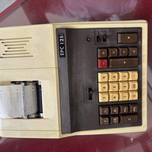 IME EPC 121 printing calculator from 1970s, used, made in Japan