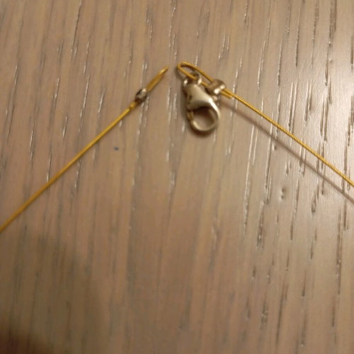 Necklace with heart and small pearls used