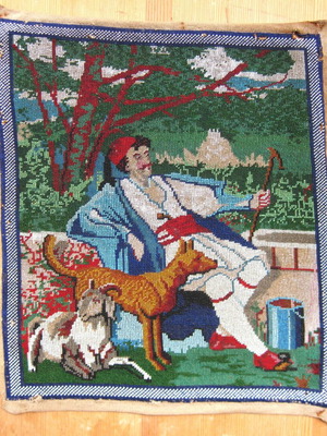 Beaded handmade shepherd scene used