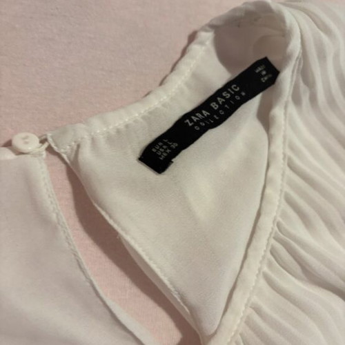 Zara blouse white like veil used, size Large