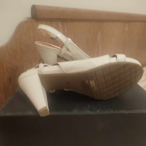 Logan leather sandals used, anatomical, ecru, size 39