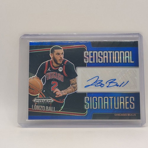 2024-25 Panini-Prizm Black Basketball Lonzo Ball Sensational Signatures Blue #56 new