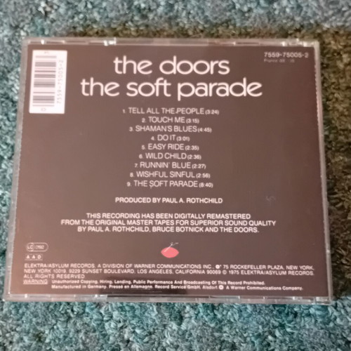 The Doors The Soft Parade CD remastered, like new