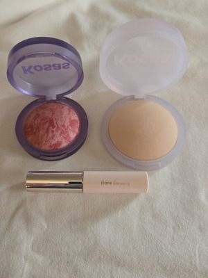 Kosas Rare Beauty bundle like new with blush, powder & brow setter