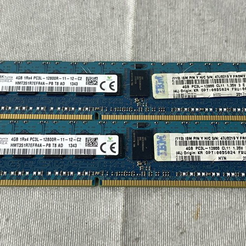 SK Hynix IBM 8GB DDR3L ECC Registered RAM used, PC3L-12800R server memory