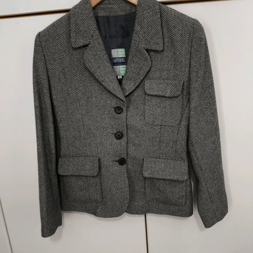 Women's jacket like new, small herringbone Happening, size M