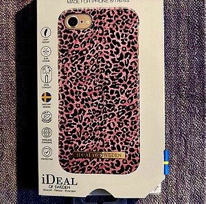 Αυθεντική θήκη κινητού Ideal Of Sweden για IPhone 8/7/6/6s ροζ λεοπάρ