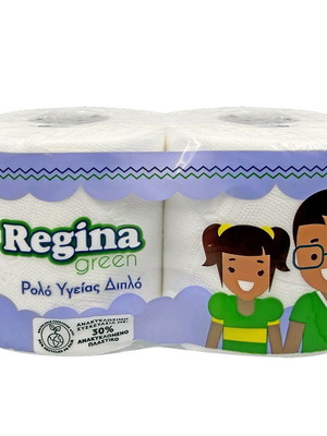 Regina Green χαρτί υγείας 2 φύλλων, πακέτο 2 ρολών