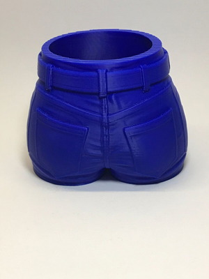Shorts 3D Printed Pencil Holder Blue New