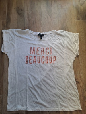 Mango t shirt with sequins like new, beige, XL